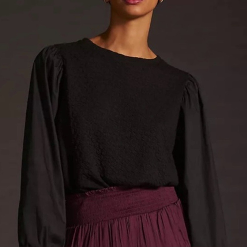 Anthropologie Black Women's Sweatshirt.